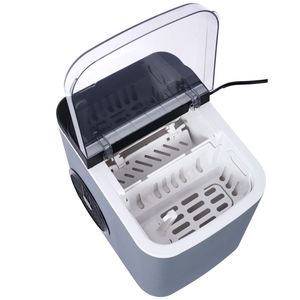 Macchina per il ghiaccio portatile da banco, autopulente, 9 cubetti in 6 minuti, 12 kg al giorno, con cestello e paletta - Product Image 1