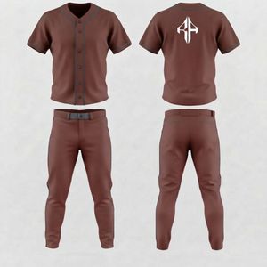 Ensemble de baseball pour hommes de haute qualité, matière 100% polyester, col en V, impression par transfert par sublimation par RIVIAN ATLANTIC - Product Image 1