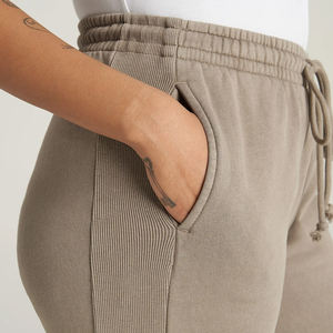 Pantalones anchos de estilo urbano con etiqueta tejida, diseño nuevo, informales, de algodón y lino, talla grande, para mujer, corte holgado. - Product Image 3