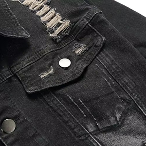 Wholesale High Quality Custom Logo Front 100% Cotton Men's Winter Jeans <b>Jacket</b> 280g Breathable Eco-Friendly Quick Dry Outdoor - Product Image 6