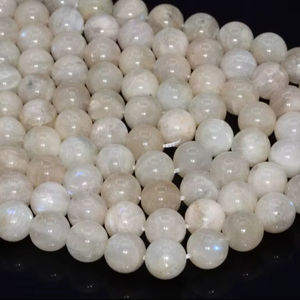 ลูกปัดมูนสโตนสีรุ้ง แท้จากธรรมชาติ รูปทรงครึ่งวงกลม ขนาด 7.5 นิ้ว ขายส่งจำนวนมาก - Product Image 1