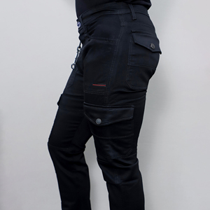 กางเกงยีนส์ผู้ชายดีไซน์ใหม่ทรงสกินนี่ และกางเกงยีนส์ผู้ชายเอวกลางยืดได้สีฟ้าอ่อน - Product Image 6