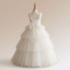 Factory <b>Direct</b> Pink Flower Girl Dress Sparkly <b>Beaded</b> Bodice Puffy Layered Satin Knee-Length Ball Gown Princess Party - Product Image 2
