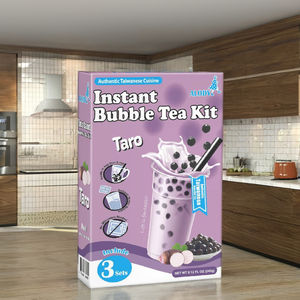 Kit Casero de Té de Burbujas de Taro Instantáneo Alody con Bolas de Tapioca - 3 Sets/Caja Sin Aditivos, Vida Útil de 18 Meses - Product Image 1