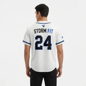 Camiseta de Béisbol Personalizada para Hombre, Manga Corta, Sublimada, Absorbente de Humedad, Antibacteriana, Corte Regular, para Todas las Temporadas, Ropa de Equipo - Product Image 4