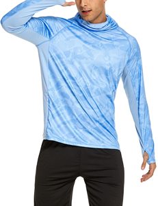 Chemise de pêche pour homme, légère, anti-UV, avec capuche et masque, UPF 50+, 100% polyester, grandes tailles - Product Image 6