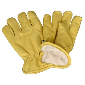 Guantes de conductor de grano de vaca resistentes al calor para acampar al aire libre PPE de seguridad de trabajo de invierno con aislamiento completo con función a prueba de fuego - Product Image 2