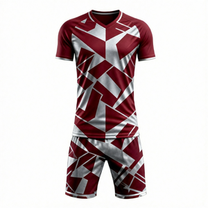 Ropa de Equipo de Fútbol Profesional, Jersey y Pantalones Cortos de Fútbol Personalizados, Ropa Deportiva de Alto Rendimiento, Tejido Transpirable, Sublimación - Product Image 1