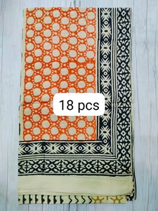 Indian Handmade Colorful Bagru Hand Block Print Cotton Scarf <b>Wrap</b> <b>Sarong</b> for Women Wholesale Supplier Custom Printed - Product Image 5