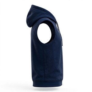 Chaleco sin mangas con capucha para hombre, color personalizado, forro polar transpirable, de secado rápido, informal, corte regular, tejido, para invierno - Product Image 5