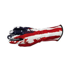 Gants de course à doigts entiers imprimés drapeau américain, revêtement PU antidérapant, motocross, extérieur, unisexe - Product Image 4
