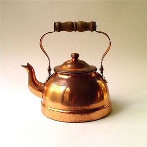 Bouilloire à thé et à eau en cuivre pur pour usage domestique quotidien, décoration et collection artisanale pour la cuisine - Product Image 2