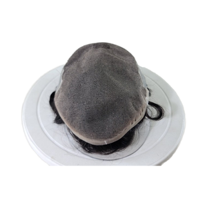 Q6 pour perruque avant en dentelle avec base en PU cheveux européens droits système de remplacement naturel toupet pour hommes - Product Image 1