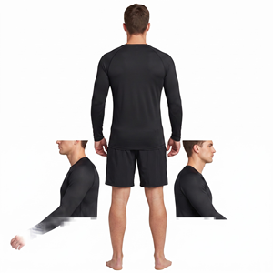 Camiseta de Compresión Negra de Manga Larga de Secado Rápido para Hombre - Product Image 2