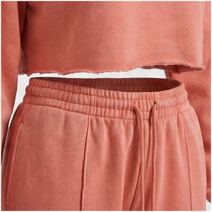 Conjunto Deportivo de 2 Piezas para Mujer, Estampado Serenity, Top Corto, Pantalones Anchos, Manga Larga, Cuello Redondo, Ropa Casual de Otoño, 100% Algodón - Product Image 5