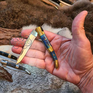 Couteau de poche Laguiole français en acier Damas fait main, manche en os, élégant, pour le camping et la chasse en extérieur, personnalisable OEM - Product Image 4