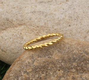 Minimalist 925 Sterling Silver Gold Plated Thin Band Classic Wedding <b>Dainty</b> Stacking <b>Ring</b> for Women Non-Tarnish Wholesale - Product Image 4