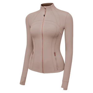 Hot Selling New Best-Selling Women <b>Yoga</b> <b>Jacket</b> Long-Sleeved Comfortable Breathable Knitted Cotton Sports Autumn - Product Image 6