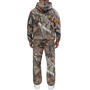 Custom <b>Pullover</b> Camo Tracksuit <b>Men's</b> Camouflage Hoodie and Jogger Set 100% Cotton OEM ODM Private Label Manufacturer Gym Wear - Product Image 5