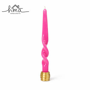 Ensemble de 2 bougeoirs décoratifs en spirale avec base en laiton, décoration de table moderne pour la maison et article cadeau - Product Image 3