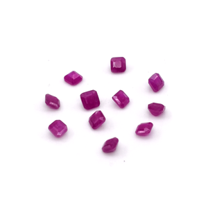 Rubis africains naturels non traités, carrés calibrés de 5 mm, pierres précieuses de rubis naturelles facettées pour la fabrication de bijoux, prêtes à l'emploi - Product Image 2
