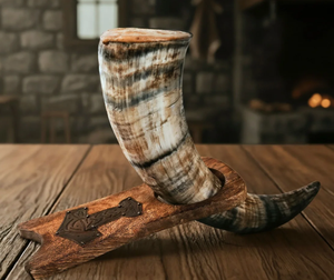 Copa para Beber de Cuerno Natural Hecha a Mano, Estilo Vikingo, para Cerveza o Sidra - Product Image 4