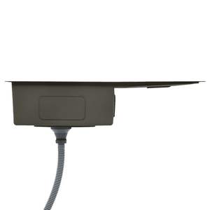 Évier de cuisine en acier inoxydable noir fait main - Product Image 5