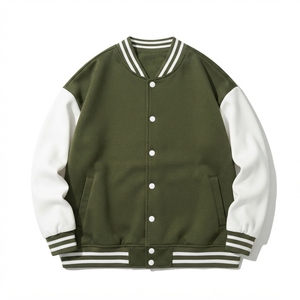 Premium Quality Leather & Wool Varsity <b>Jacket</b> Waterproof Windproof Baseball Style <b>Men's</b> Autumn <b>Jacket</b> 2026 Sale - Product Image 1