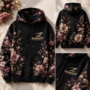 เสื้อฮู้ดดี้แบบสวมหัวทรงสปอร์ตแฟชั่นสีทองรอยัลไล่เฉด  งานปักสั่งทำพิเศษจาก ZIAKOT INDUSTRY ขายส่งโดยตรง - Product Image 5
