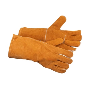 Whole Sale <b>Cheap</b> Price Cowhide Split Leather Welding Gloves Heavy Duty Flame Resistant Work Protection Firefighting <b>Bbq</b> Gloves - Product Image 4