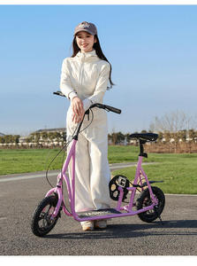 12 Inch Foldable Aluminum Alloy Fork & Rim 2 in 1 Kids Scooter Bike Steel <b>Frame</b> Disc Brake 6 Speed City Bike - Product Image 4