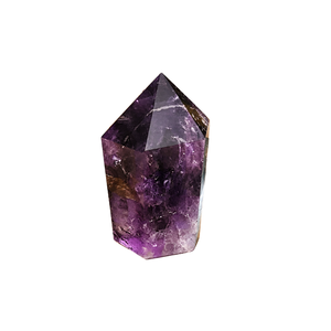 Obélisque en cristal d'améthyste poli - Sculpture sur le thème du Feng Shui, décoration d'intérieur, objet de collection par Soulwise - Product Image 1