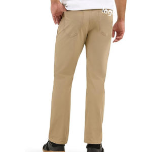 Pantalones Casuales de Pierna Recta para Hombre, Cintura Media, Negros, de Poliéster Oxford, Antiarrugas, Cierre de Cremallera, Ligeros, para Verano - Product Image 6