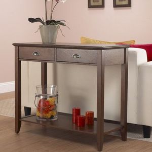 <b>Wooden</b> <b>Console</b> <b>Table</b> <b>With</b> 2 <b>Drawers</b> And Lower Shelf For Living Room Entryway Home Furniture Decor - Product Image 1
