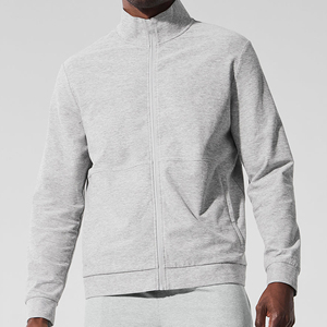 Sweat-shirt de sport pour homme à col montant et fermeture éclair intégrale, respirant, en polyester, décontracté, vêtement de sport - Product Image 6
