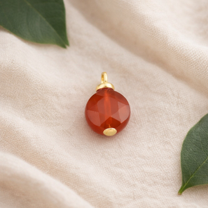 Pendentif rond en quartz aigue-marine plaqué or, serti clos, pierre précieuse facettée, élégant connecteur de bijoux fait main, vente en gros - Product Image 5