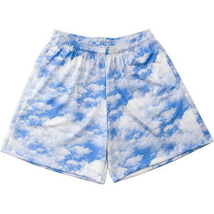 Shorts d'été en maille personnalisés avec logo OEM pour hommes, séchage rapide, respirants, pour le jogging, la gym, la course, motif par sublimation, en polyester - Product Image 2