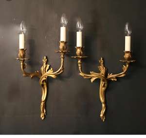 Applique Murale Dorée Royale Antique, Style Baroque Orné, pour Salon, Chambre, Hôtel, Décoration Intérieure de Luxe - Product Image 3