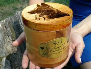 Dog remembrance gift <b>Pet</b> <b>urns</b> for dogs <b>ashes</b> box box wooden <b>pet</b> <b>urn</b> picture frame handmade cremation <b>urn</b> - Product Image 5