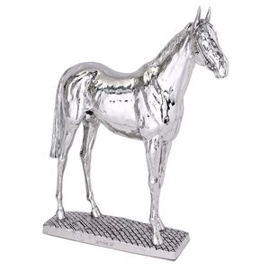 Élégante figurine de cheval en aluminium moulé pour espaces intérieurs raffinés avec une structure artistique - Product Image 5