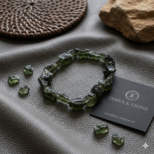 Pulsera de cuentas de jade estilo bohemio, joyería unisex de piedra verde - Product Image 1