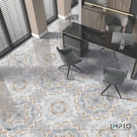 Carreaux de porcelaine polis effet bois 600x600mm modernes pour sols de salon et chambre