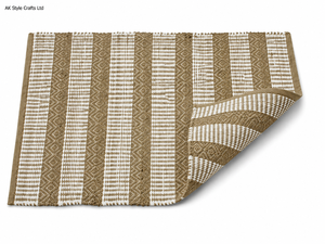 Striped Natural Jute <b>Door</b> <b>Mat</b> Handmade <b>Washable</b> Non-Slip Eco-Friendly PET Friendly for Front <b>Door</b> Hallway Porch Patio Home - Product Image 4