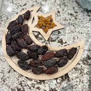 Plateau de service décoratif en bois en forme de croissant de lune et d'étoile, décoration de table pour le Ramadan, plateau de présentation festif pour la maison, fête de l'Iftar et occasions spéciales - Product Image 6