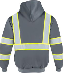 Reflective Safety Hoodie Jacket Class 2 ANSI High Quality Winter Work Wear Hi Vi - Product Image 6