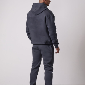 Sweat-shirts à capuche noirs personnalisés pour hommes, en coton épais et lourd (480 GSM), vierges, coupe oversize, pour la fabrication de hoodies - Product Image 4