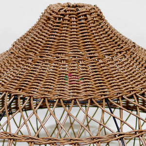 Abat-jour en plastique fait main en forme de cloche, style bohème, écologique, décoration artisanale - Product Image 6