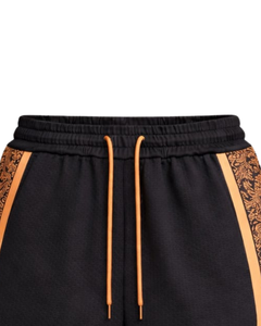 Shorts de basketball pour hommes noir et orange, respirants, séchage rapide, pour entraînement sportif, gym, course à pied, athlétiques, taille élastique, fabricant - Product Image 4