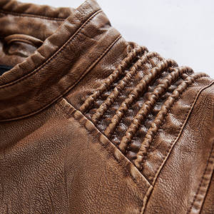 Veste d'hiver légère en PU pour homme, prix de gros, faible MOQ, veste en cuir la plus vendue pour adultes - Product Image 5