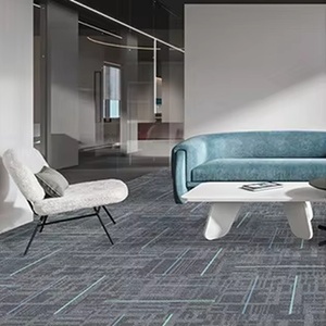 Square PET Non-Slip Puzzle Pattern Modern Carpet Tiles for Commercial Use in Office and Home - Product Image 1